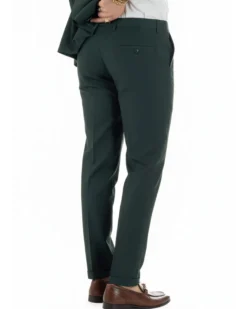 Abito uomo doppiopetto completo viscosa giacca pantaloni elegante verde GIOSAL-AE1209A