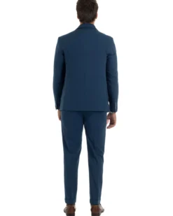Abito uomo monopetto completo giacca pantaloni slim fit blu GIOSAL-AE1253A
