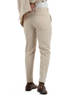 Abito uomo monopetto completo giacca pantaloni slim fit beige GIOSAL-AE1256A