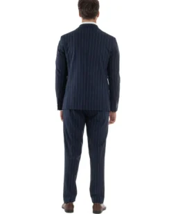 Abito Uomo Monopetto Gessato Sartoriale Rigato Blu Over-D OC1F2W5A03