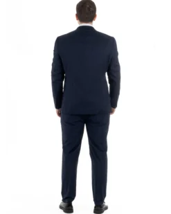 Abito Uomo Monopetto Vestito Viscosa Completo Taglie Comode Blu TCAE1010A