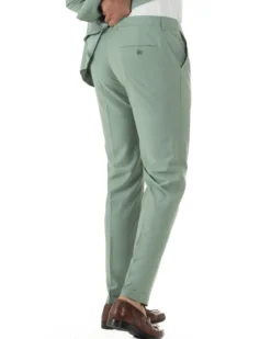 Abito uomo monopetto vestito viscosa completo giacca pantaloni verde salvia GIOSAL-AE1231A