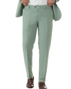 Abito uomo monopetto vestito viscosa completo giacca pantaloni verde salvia GIOSAL-AE1231A