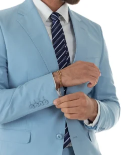 Abito uomo monopetto vestito viscosa completo giacca pantaloni polvere GIOSAL-AE1232A