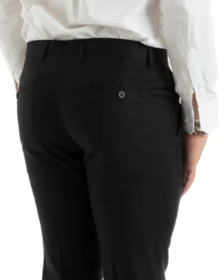 Abito uomo monopetto vestito viscosa completo giacca pantaloni nero GIOSAL-OU2431A