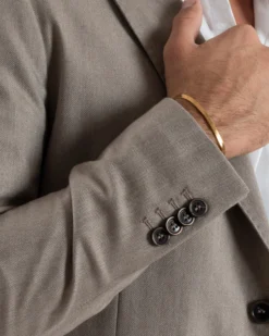 Abito Uomo Monopetto Viscosa Sartoriale Beige Melangiato Over-D OC1F2W5A06