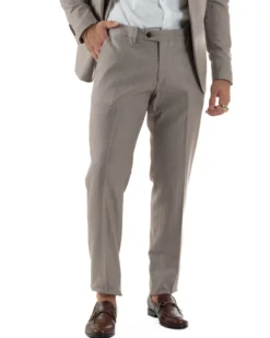 Abito Uomo Monopetto Viscosa Sartoriale Beige Melangiato Over-D OC1F2W5A06
