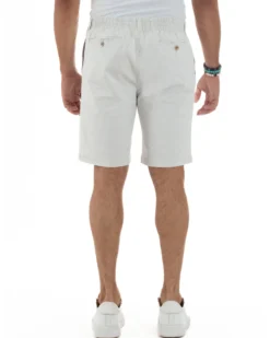 Bermuda Chino Cotone Raso Tasche America Basic Ghiaccio PC2023A