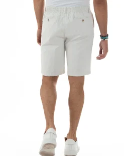 Bermuda Chino Cotone Raso Tasche America Basic Ghiaccio PC2023A