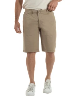 Bermuda uomo pantaloncini chino cotone tasche america basic beige GIOSAL-PC2045A