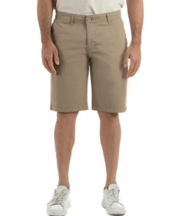 Bermuda uomo pantaloncini chino cotone tasche america basic beige GIOSAL-PC2045A