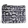 Borsa borsello borsetta pochette a mano piatta all over unisex bianco nero ICON INZ008