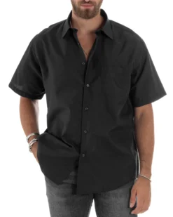 Camicia Maniche Corte Cotone Basic Regular Fit CC1220A