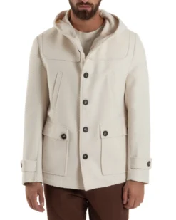 Cappotto Uomo Giacca Con Cappuccio Panna Overd-D OE1F2W5J30