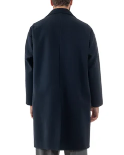 Cappotto Uomo Oversize Monopetto Maniche Raglan Collo Rever Blu CO1077A