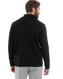 Cardigan uomo doppiopetto giacca bottoni metallo maglia links cotone casual nero GIOSAL-M2987A