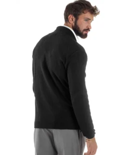 Cardigan Uomo Doppiopetto Maglia Links Nero Over-D OC1F2W5M28