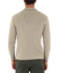 Cardigan uomo giacca con bottoni maglia cotone casual beige GIOSAL-M2667A