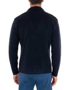 Cardigan uomo giacca con bottoni maglia cotone casual blu GIOSAL-M2664A