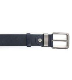 Cintura Uomo Cinta con Fibbia in Metallo Regolabile Blu Ecopelle Martellata GIOSAL-A2066A