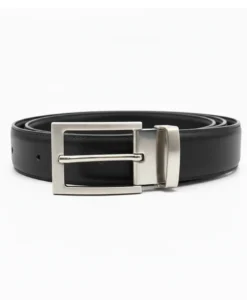 Cintura uomo larga cinta fibbia in metallo regolabile double-face nero blu ecopelle martellata GIOSAL-A2135A