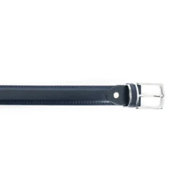 Cintura Uomo Larga Cinta Fibbia in Metallo Regolabile Blu Ecopelle Martellata GIOSAL-A2083A