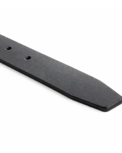 Cintura uomo pelle liscia con fibbia in metallo scuro tinta unita nero GIOSAL-A2142A