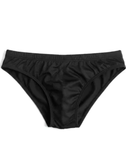 Costume da bagno slip mare uomo elasticizzato stampa retro nero ICON IUW016
