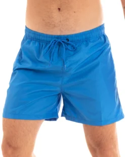 Costume Da Bagno Summer Pantaloncino Boxer Elastico Tinta Unita Azzurro GIOSAL-SU1130A
