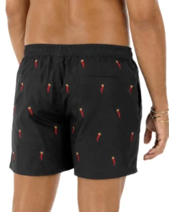Costume fantasia boxer regular fit corno portafortuna nero GIOSAL-SU1264A