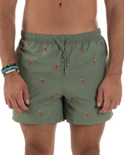Costume fantasia boxer regular fit corno portafortuna verde GIOSAL-SU1234A