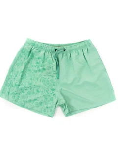 Costume Uomo Boxer Verde Acqua Fantasia Fantasia Coulisse GIOSAL-SU1184A