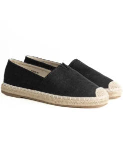 Espadrillas scarpe uomo unisex tela estive mare leggere nero GIOSAL-S1314A