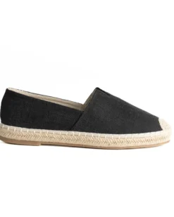 Espadrillas scarpe uomo unisex tela estive mare leggere nero GIOSAL-S1314A