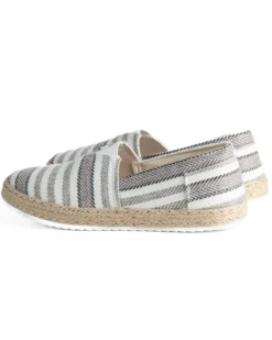 Espadrillas scarpe uomo unisex tela estive mare doppia riga beige GIOSAL-S1306A