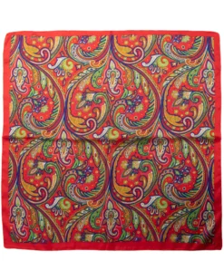 Foulard uomo unisex bandana paisley bordo satinato rosso GIOSAL-FD1001A