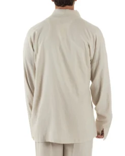 Giacca kimono lino relaxed fit morbido tinta unita beige GIOSAL-G3312A