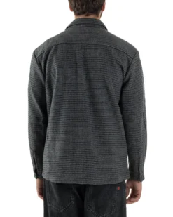 Giacca Overshirt Uomo Camicia Quadri Con Tasconi Grigio G3362A