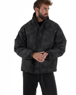 Giubbotto Bomber Oversize Sfumato Nero G3322A