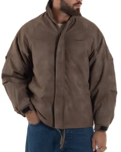 Giubbotto Bomber Oversize Sfumato Marrone G3321A