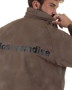 Giubbotto Bomber Oversize Sfumato Marrone G3321A