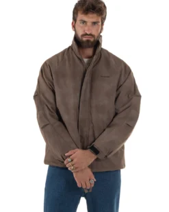 Giubbotto Bomber Oversize Sfumato Marrone G3321A