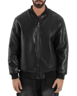 Giubbotto Double Face Bomber College Ecopelle Camoscio Beige G3342A