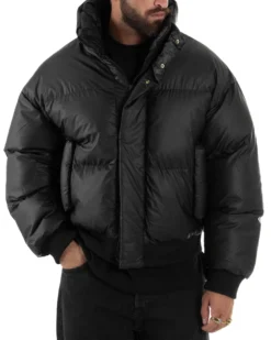 Giubbotto Oversize Piumino Bomber Full Zip Tessuto Opaco G3331A