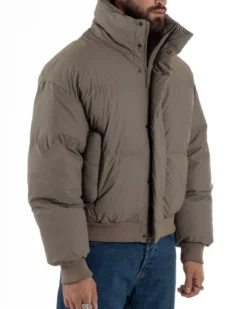 Giubbotto Oversize Piumino Bomber Full Zip Tessuto Opaco G3332A