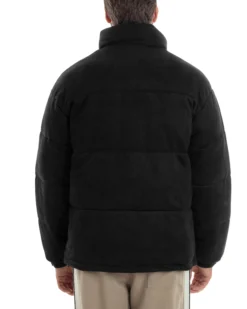 Giubbotto Uomo Camoscio Trapuntato Imbottito Bomber Morbido Con Collo e Zip Giacca Calda Regular Fit Casual Nero GIOSAL-G3256A