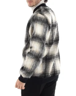 Giubbotto Uomo College Scozzese A Quadri Bomber Multicolore GIOSAL-G3000A