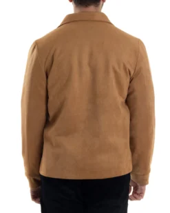 Giubbotto Uomo Giacca Con Colletto Camoscio Con Bottoni Tasche Con Patta Camel Casual GIOSAL-G3153A
