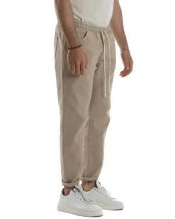 Jeans Jogger Cotone Loose Fit Basic Beige JS1117A