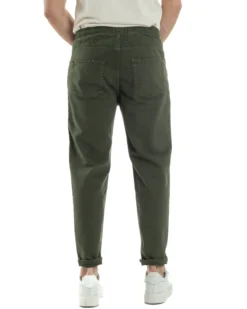 Jeans Jogger Cotone Loose Fit Rotture Verde JS1104A